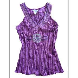 Y2K Charlotte Russe Sequined Cami Top Size Large